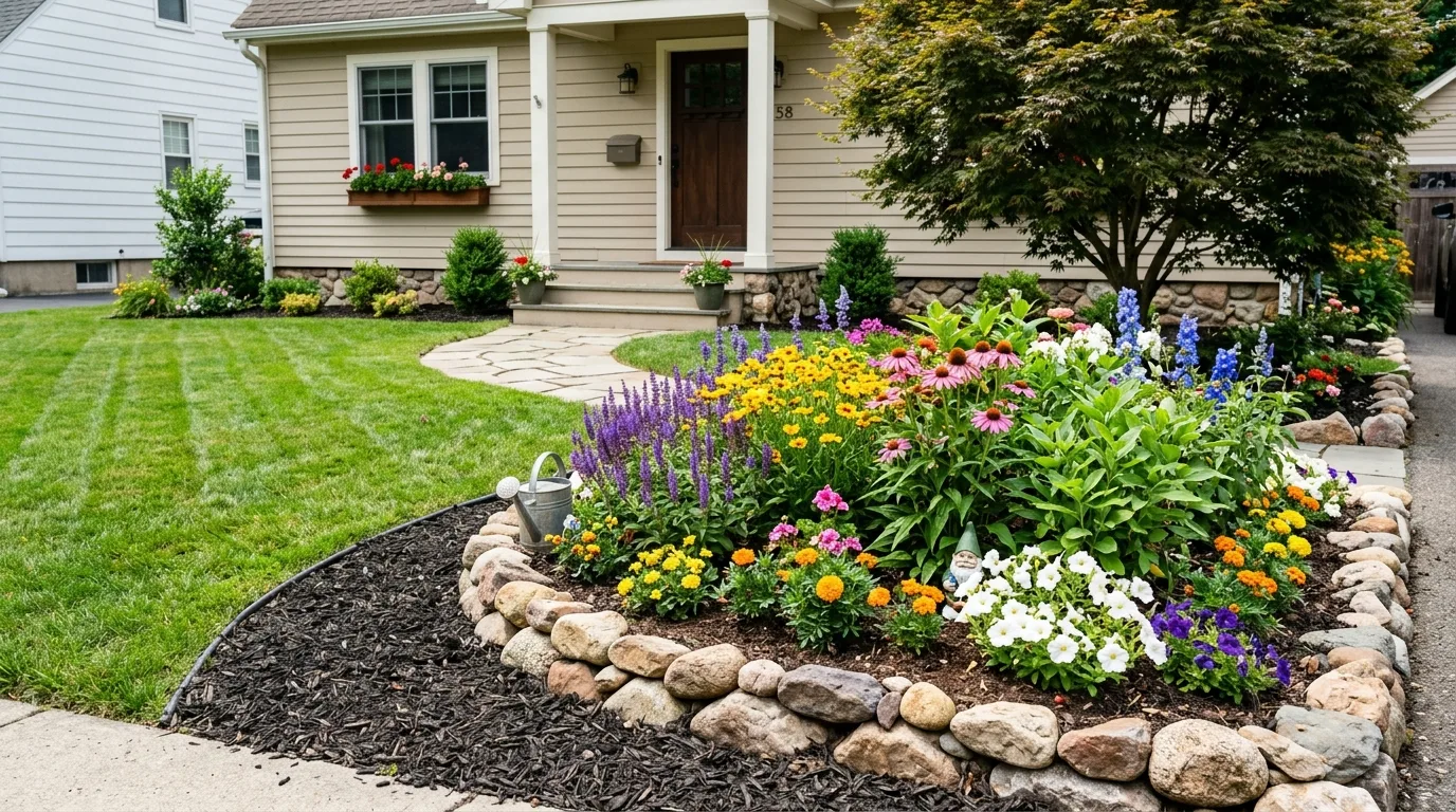 Simple Walkway Framed by Planting